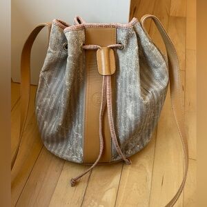 Fendi: Vintage Pequin Bucket Bag